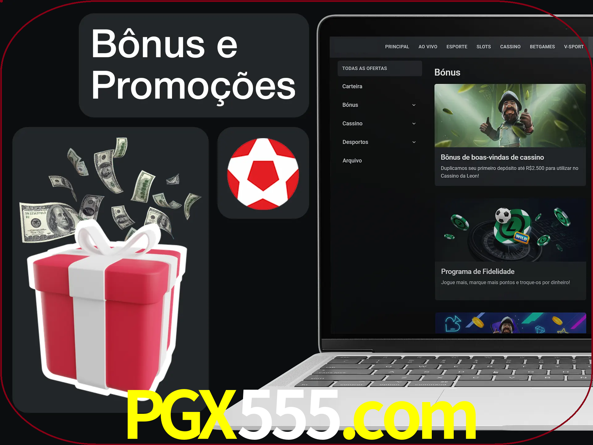 Verifique se há novos bônus e promoções.