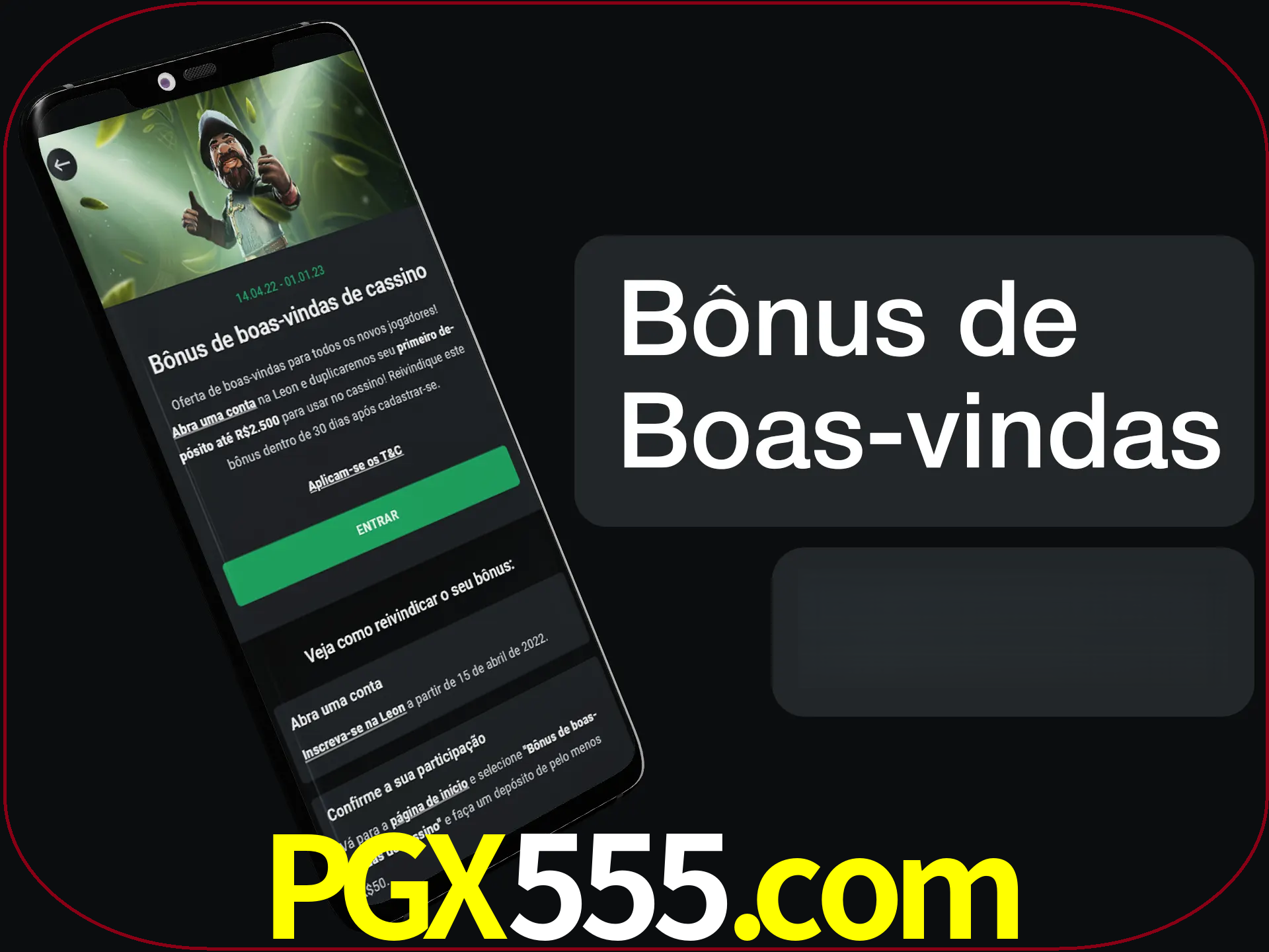 Não se esqueça de usar o bônus de boas-vindas.